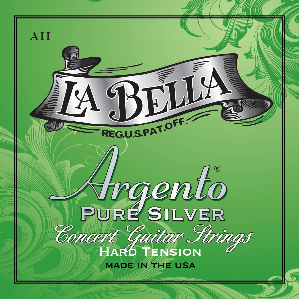 Labella AH - Juego de cuerdas para guitarra clásica (plata pura, tensión fuerte)