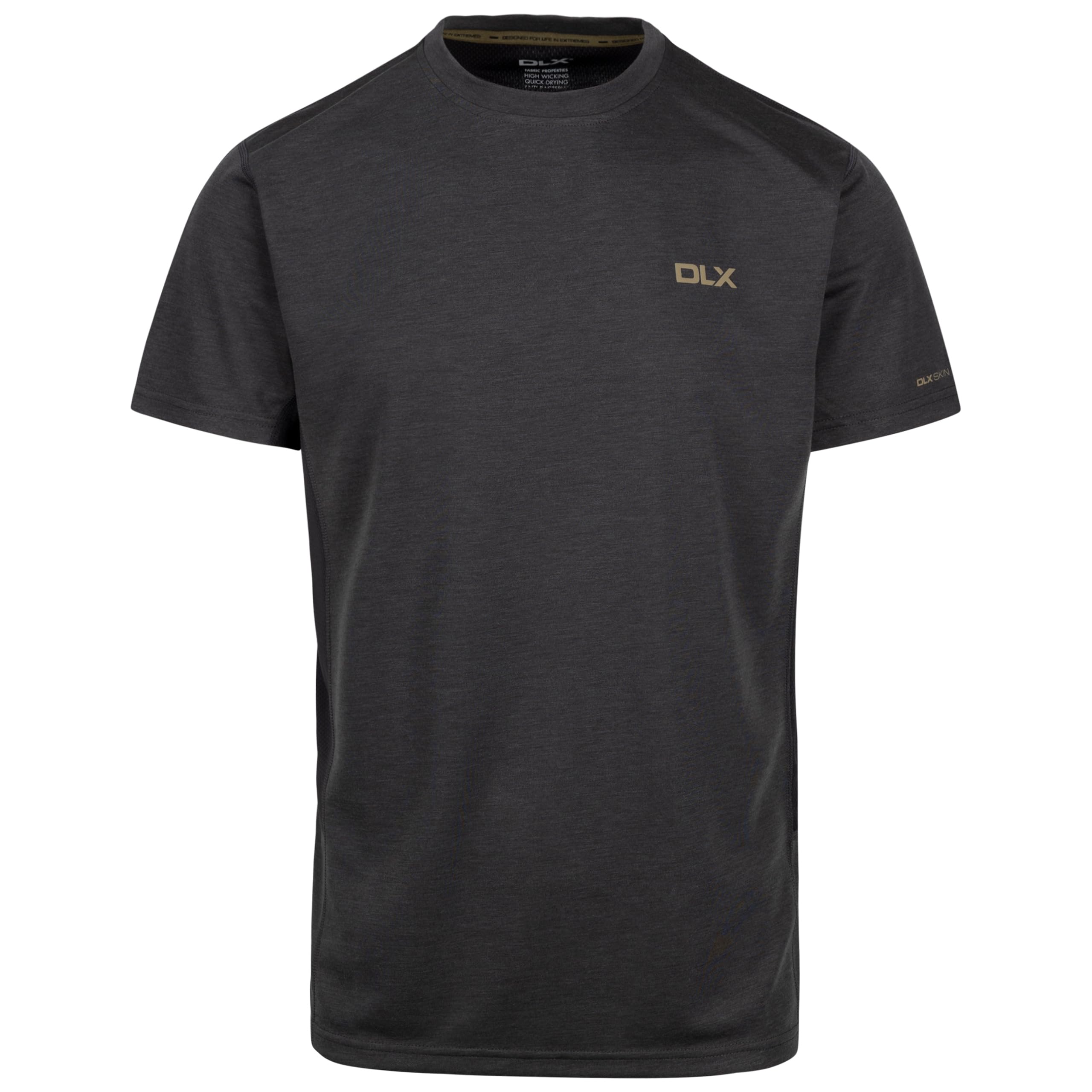 Trespass DLX Mens Active T-Shirt Garvey Dark Grey Marl in Size - M