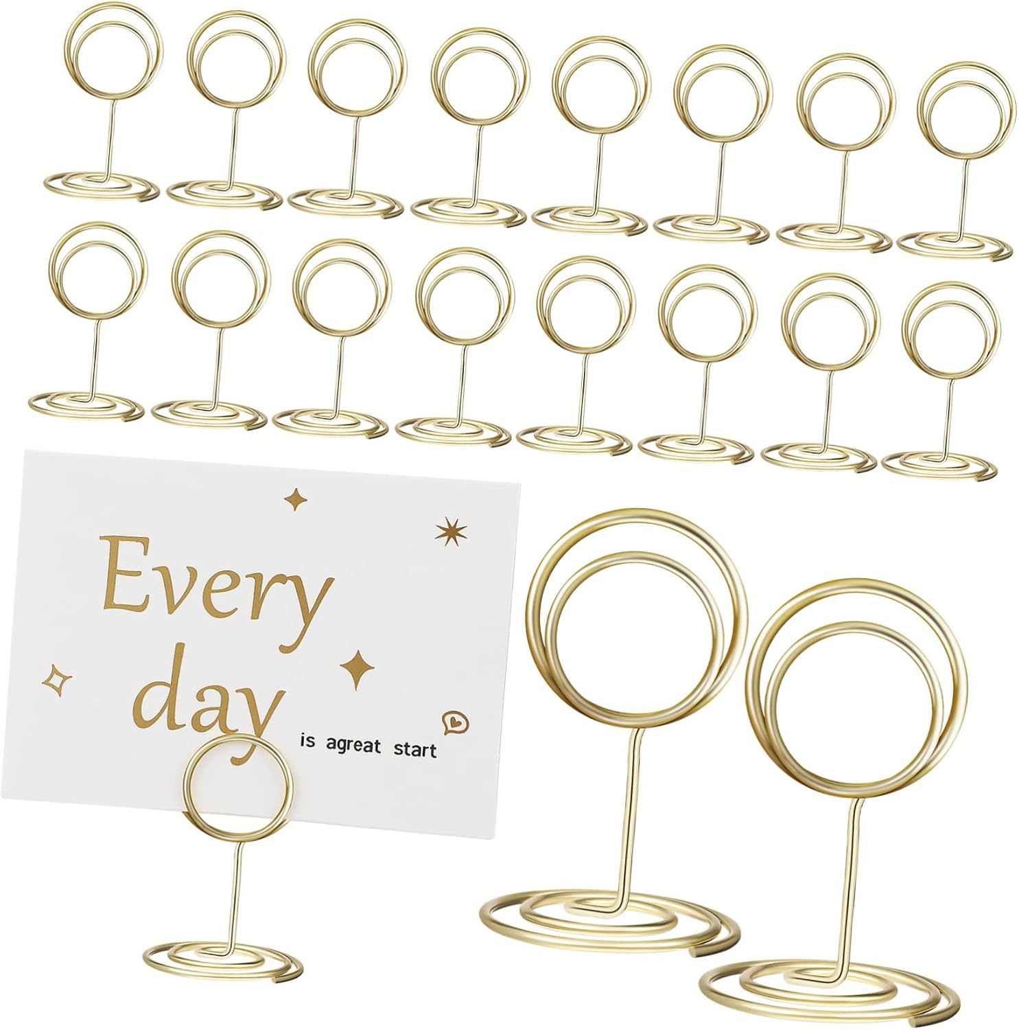 20pcs Stylish Photo Holder Clips for Wedding Table Number Greeting Card Holders Memo for Wedding Party Restaurant