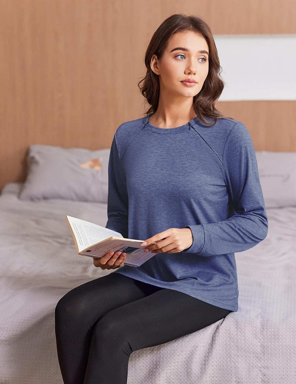 Deyeek Chemo Shirts for Port Access Women Long Sleeve Shoulder Post Surgery Shirt Dialysis Sweatshirts with Arm Zipper - Image 6