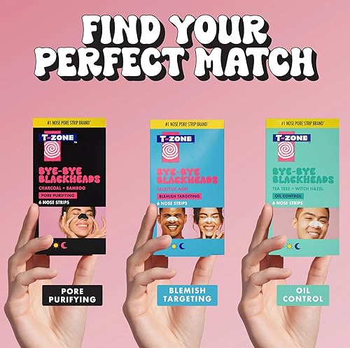 Miniatura 6 de T-Zone Tiras nasales de carbón y bambú para desatascar poros y eliminar impurezas x 6 tiras nasales
