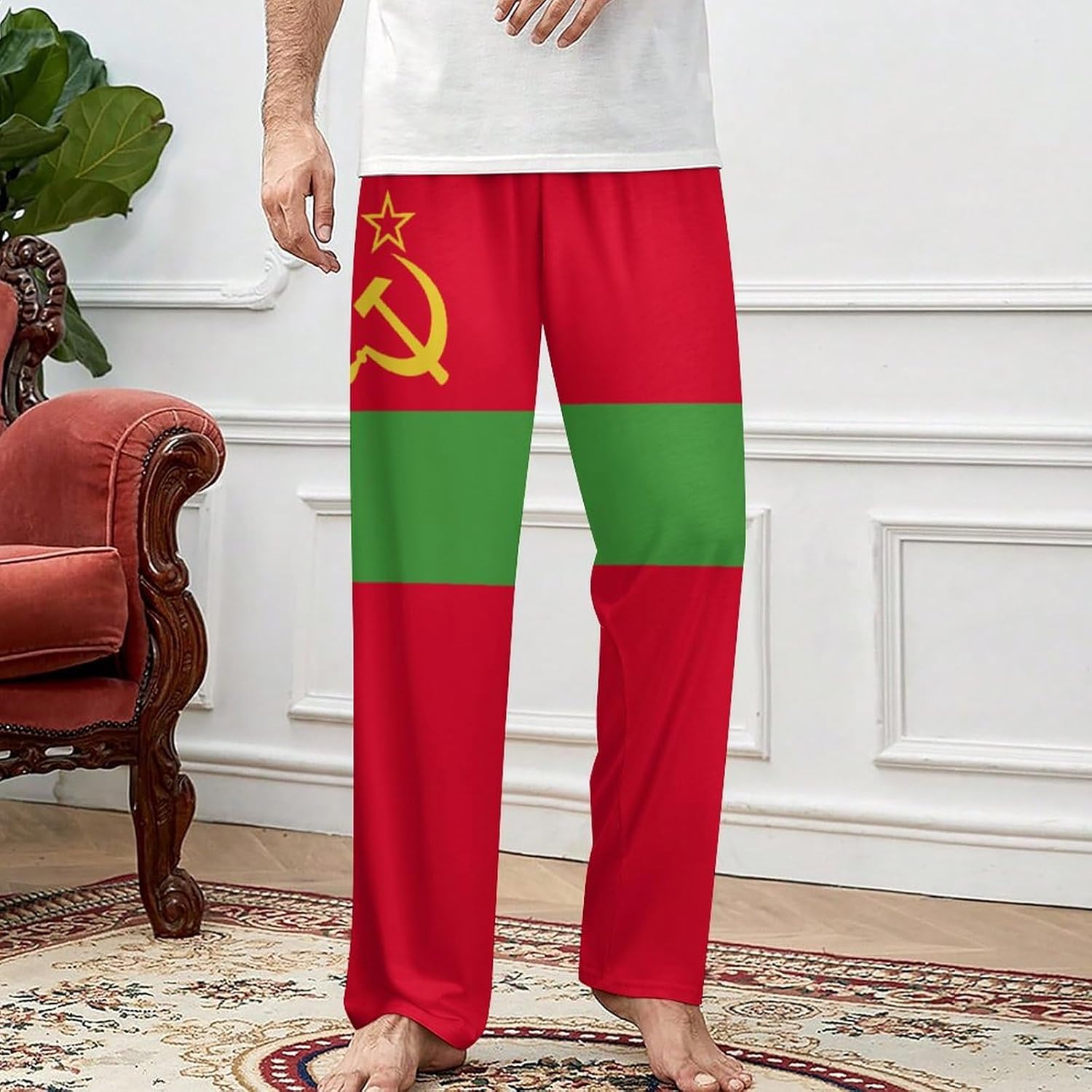 Cool Men Sleepwear Leisure Pajama Pants Tanzania Flag Simple Men Sleepwear Pj Bottoms