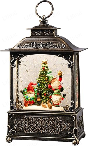Miniatura 66 de Globo de nieve de Navidad, bailarina, cascanueces, linterna de globo de nieve con música brillante árbol de Navidad iluminado y mesa de regalo