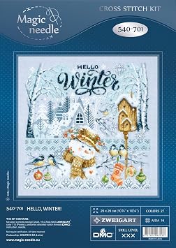 Wizardi Counted Cross-Stitch Kit Hello,Winter! 540-701 Magic Needle