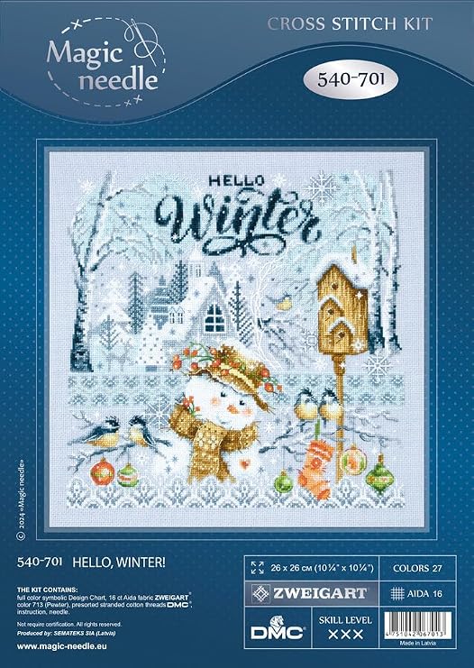 Wizardi Counted Cross-Stitch Kit Hello,Winter! 540-701 Magic Needle