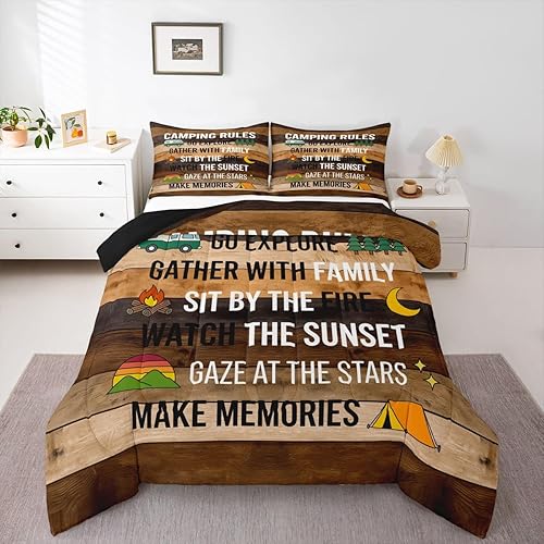 Miniatura 28 de Lake Life - Juego de edredón de tamaño King, juego de ropa de cama con remo de lago rústico, decoración de casa de lago, regalos para niños, vallas