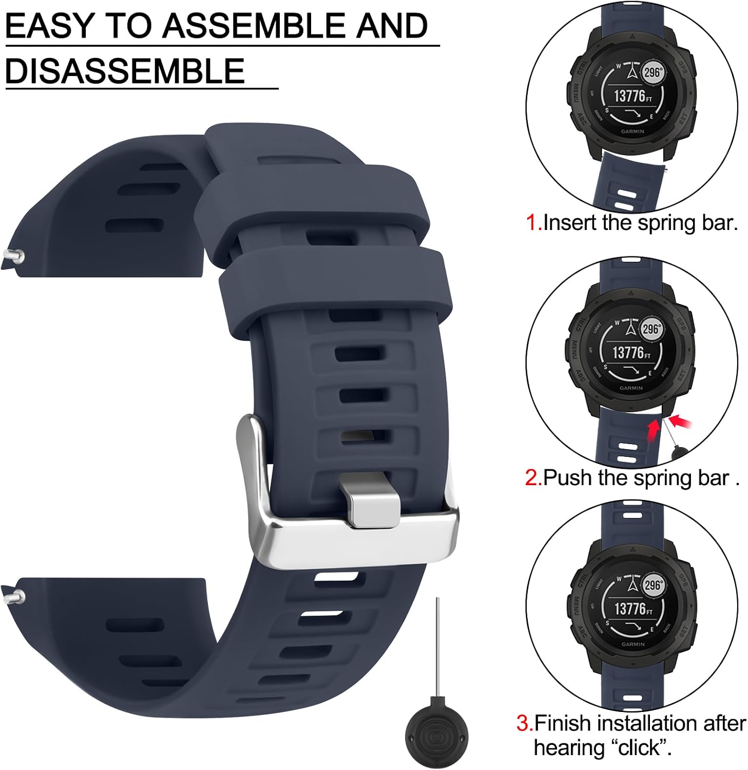 Vancle Pasek zamienny do zegarka Garmin Instinct