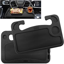 Car Table Steering Wheel Desk,Double Sided Car Table & Tray | Car Laptop Holder & Sturdy Food Tray,Multi-Purpose Portable Vehicle Seat Mount for Working, Eating & Reading