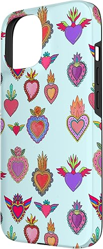 Miniatura 8 de Funda para iPhone 14 Latinas Milagros con corazones de lata para regalo de acuarela