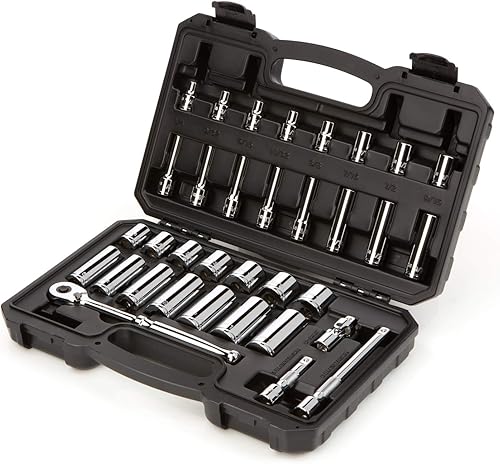 Miniatura 2 de TEKTON Juego de llaves de vaso y trinquete de 6 puntos, 34 piezas (14-1 pulg.)  SKT15101