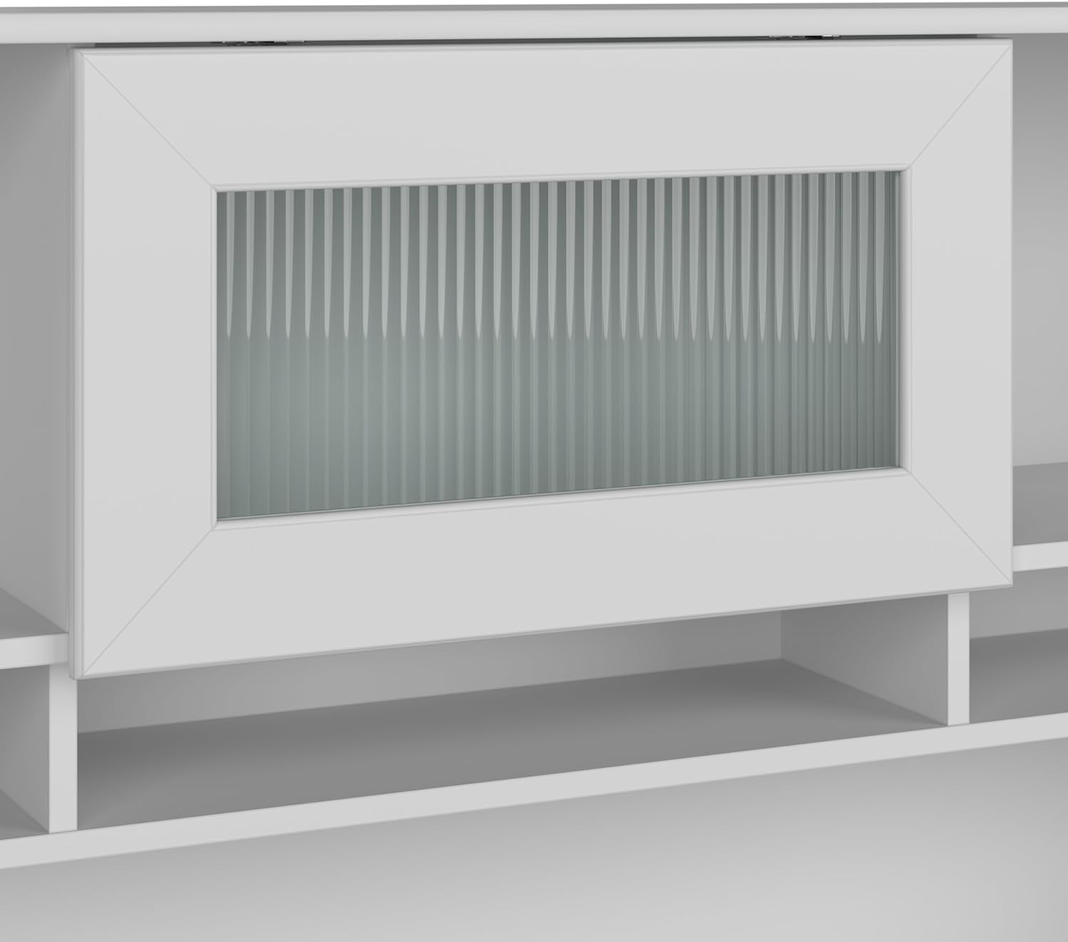 Bush Home Cabot 60W 3 Position Sit to Stand L Shaped Desk with Hutch in White