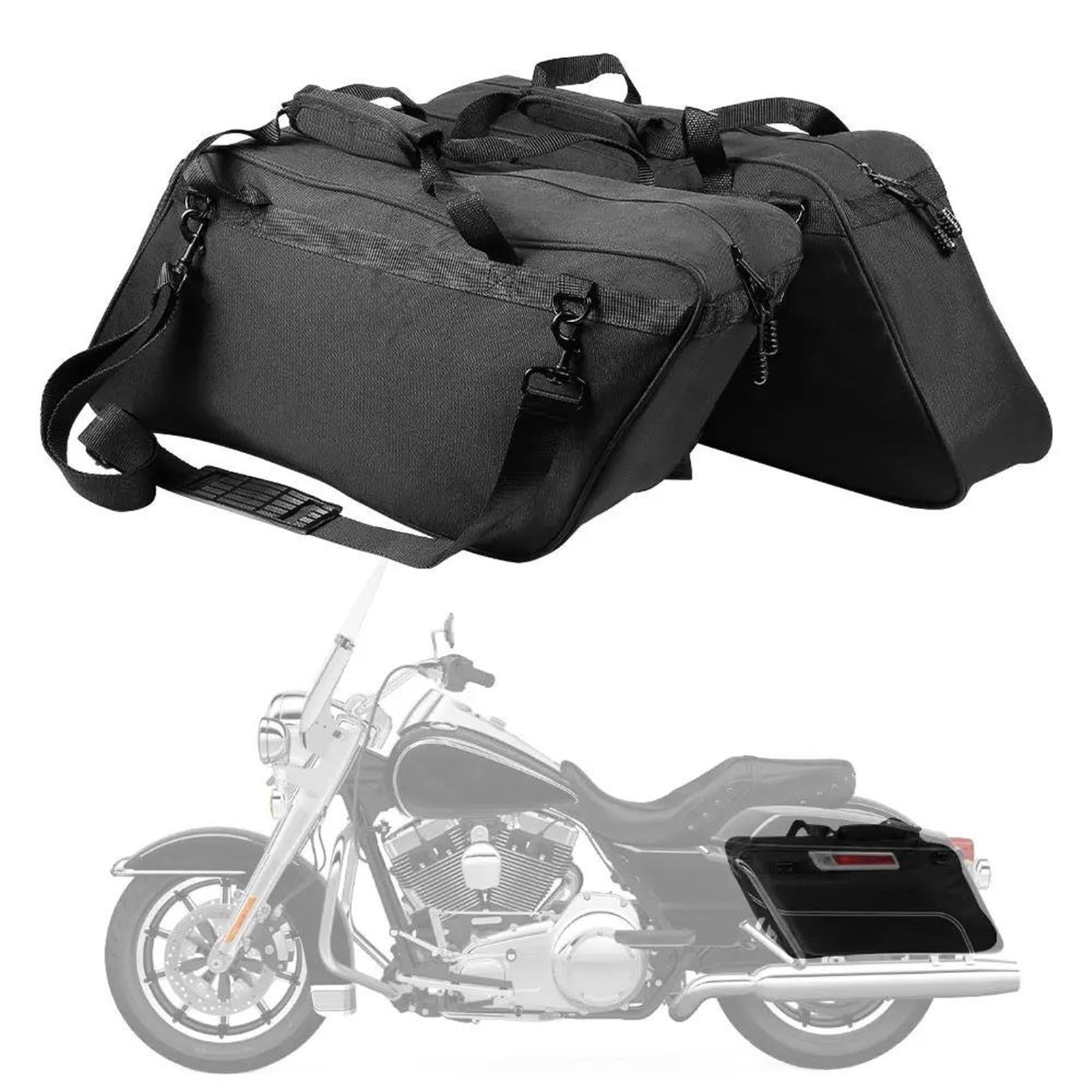 Bolsa De Cola Equipaje De Motocicleta Bolsas Sillín para Motocicletas Bolsas Laterales Insertos Rígidos para Bolsas Sillín para Touring para Electra para Glide para Road para King
