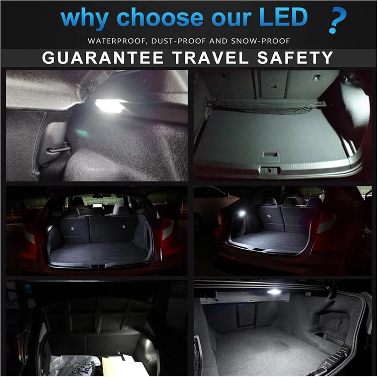 LED 1PCS 12V LED荷物ランプインテリアカートランクコンパートメントライト 【オペル】 のために アコー