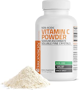 Bronson Vitamin C Powder, Non-Acidic Sodium Ascorbate, 1 lb 16 oz