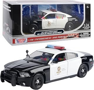 Motormax 2011 Dodge Charger Police Pursuit LAPD Los Angeles Police Department 1/24 Diecast Model 76947 by All Star Toys