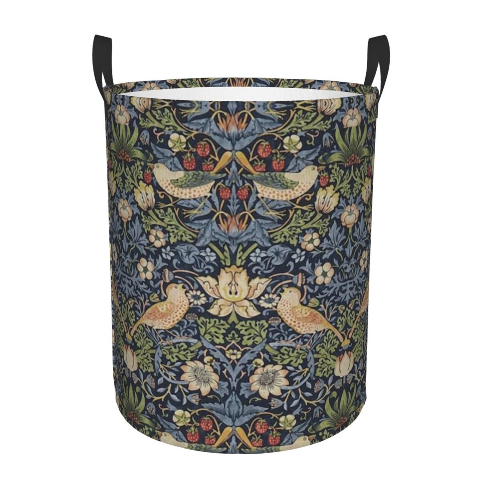 Fabric laundry hamper Laundry Basket Collapsible Floral Textile Pattern Hamper Organizer Storage Bins for Family(Color9,42x34 cm)