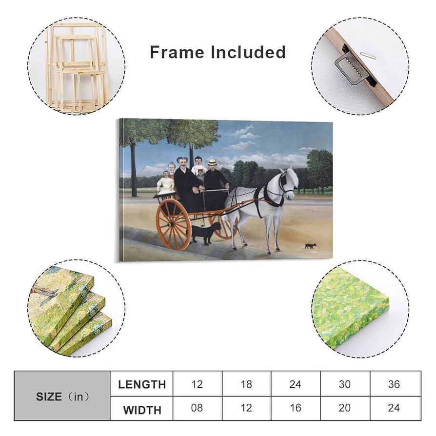 アンリ・ルソー 「ジュニエ爺さんの馬車」リトグラフ　エディションナンバー入り アンリ・ルソー 「ジュニエ爺さんの馬車」リトグラフ