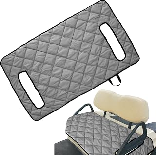 Universal Golf Cart Seat Cover Soft Non-Slip Golf Cart Seat Towel with Holes Breathable Golf Cart Seat Blanket Covers Fits Most 2 Seater Golf Carts 49.5 x 28.6 Inches