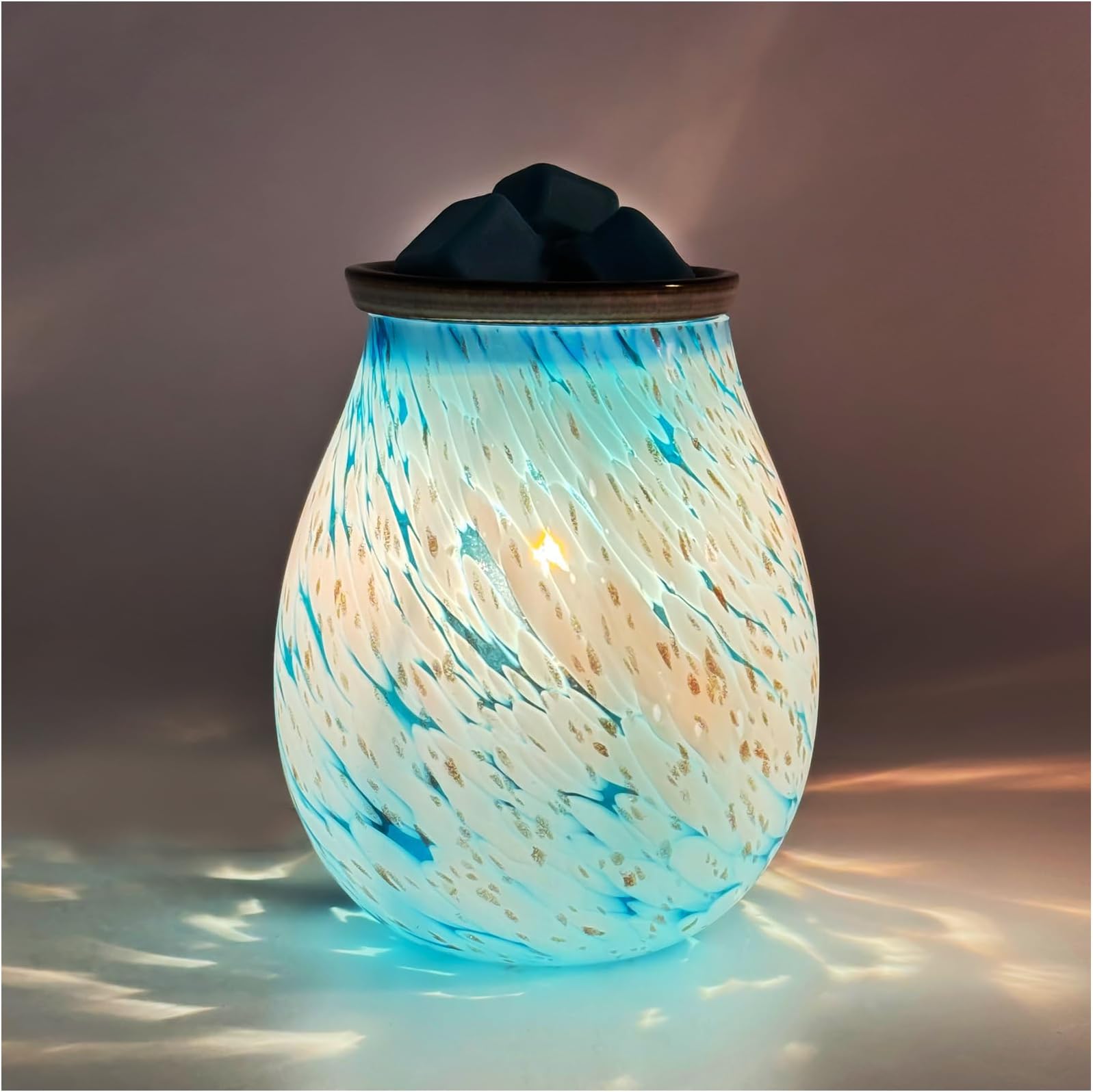 Mosaic Glass Wax melt Warmer Electric Oil Burner Candle Wax