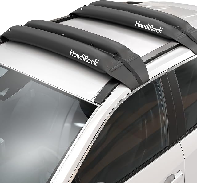 HandiWorld HRACK HandiRack Universal Car Roof Rack; Quick Fit Heavy-duty Roof Bars; Black