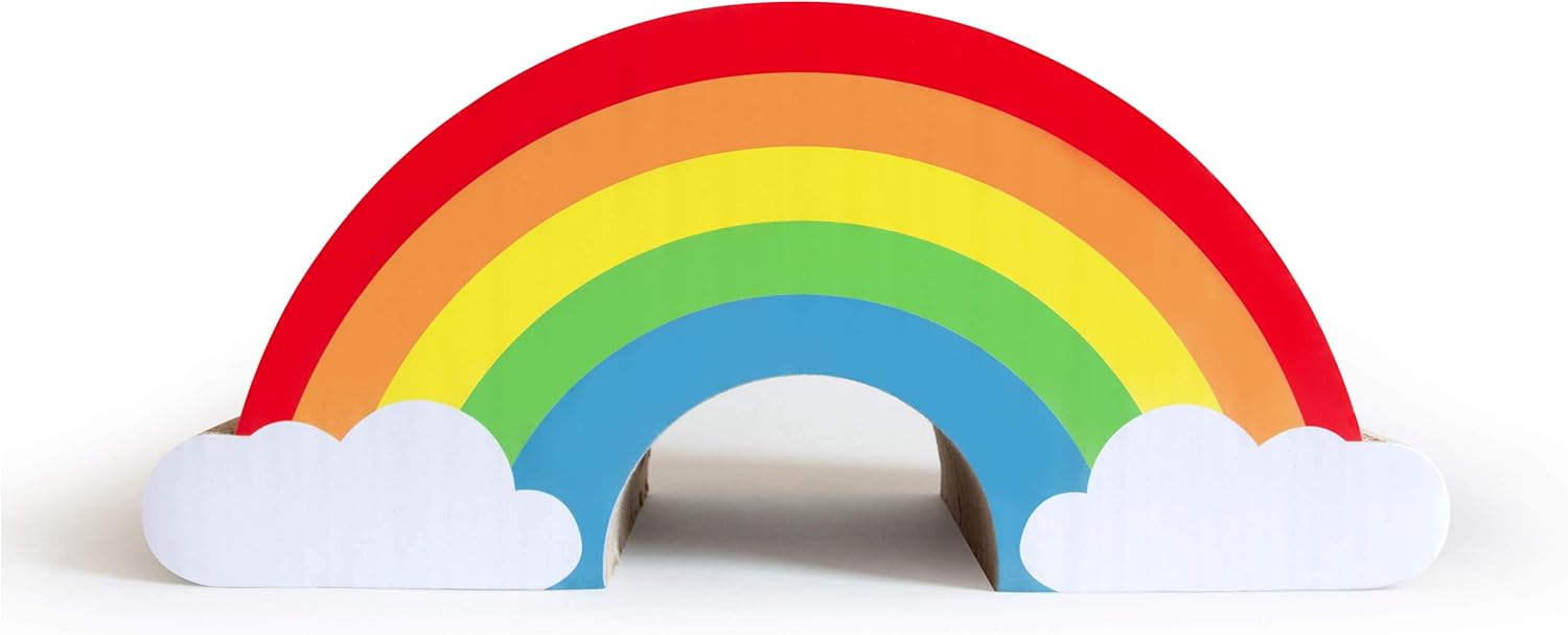 Suck UK Cat Scratch Rainbow Cat Scratchers for Indoor Cats Scratching Post & Scratching Board for Cats & Kittens Funny Cat Gifts & Gifts for Cats Interactive Cat Toy & Cardboard Cat Scratcher : Pet Supplies