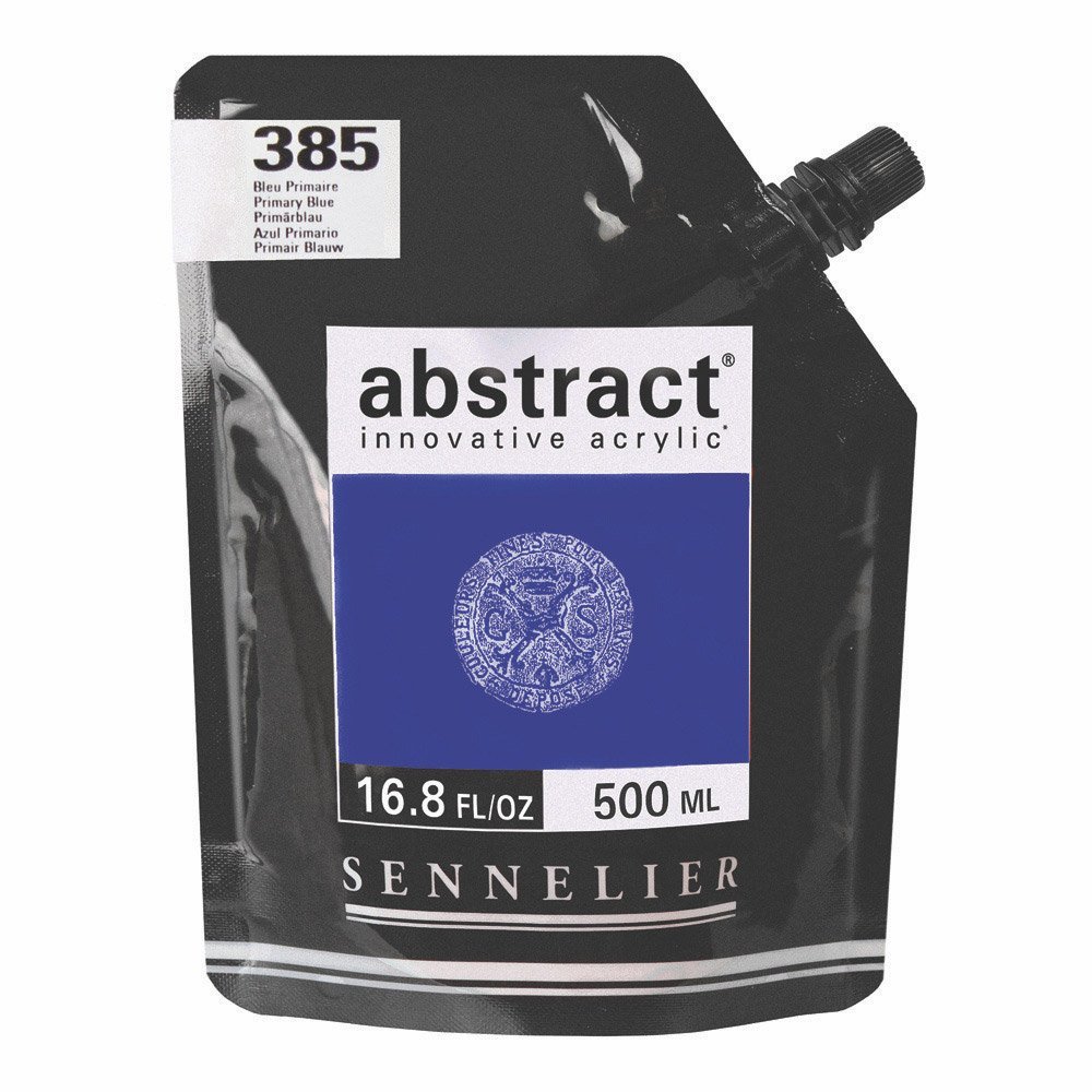 Sennelier Abstract Acrylic 500ml Pouch, Primary Blue, (10-121521-385)