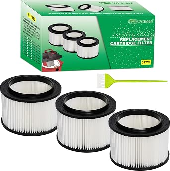 3 Pack 17810 Replacemet Filter, Compatible with Craftsman 3 to 4 Gallon General Purpose Wet Dry Vacuums, Part# 9-17810
