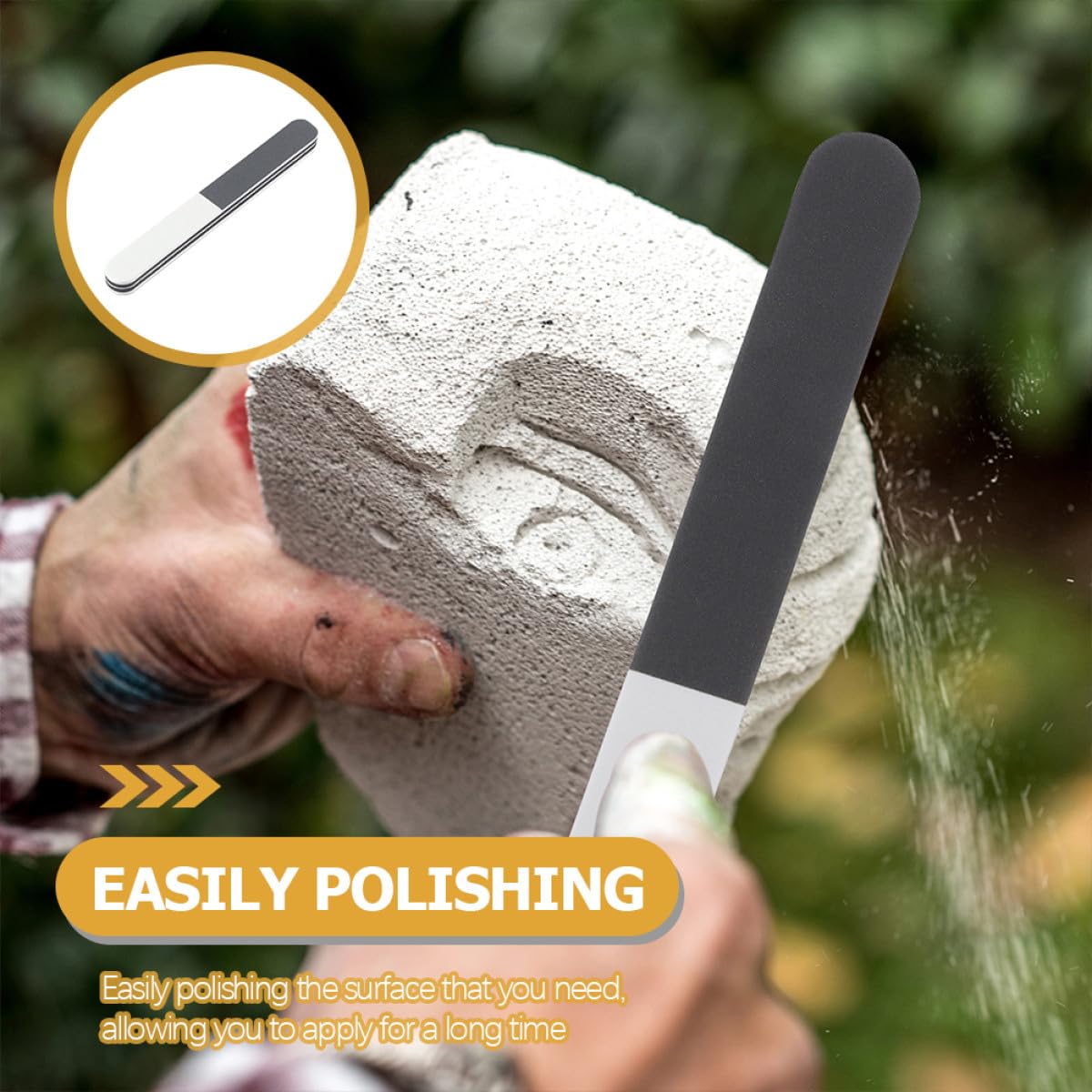 6pcs Three-Sided Polishing Sanding Sticks Model Sanding Tool Set for Precise Finishing and Detailing in Tight Spaces
