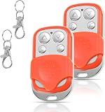 Fiqops Lot de 2 motorisations pour portail coulissant - Télécommande de 50 m - Avec 4 fonctions de boutons - Avec œillet - Commande radio pour ouverture de portail - 1