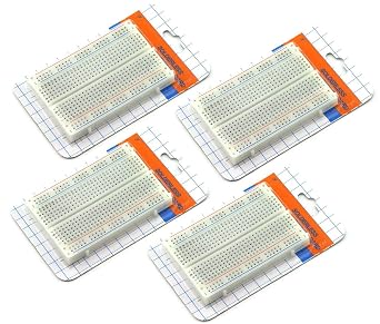Hailege 10pcs 400 Ties Mini Solderless Breadboard Universal 400 Contacts Solderless Breadboard 400 Points Prototyping Shield