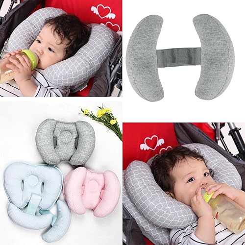 Miniatura 5 de Almohada de apoyo para la cabeza del bebé, almohada de viaje 2 en 1, almohada de cabeza ajustable en forma de plátano para niños pequeños,