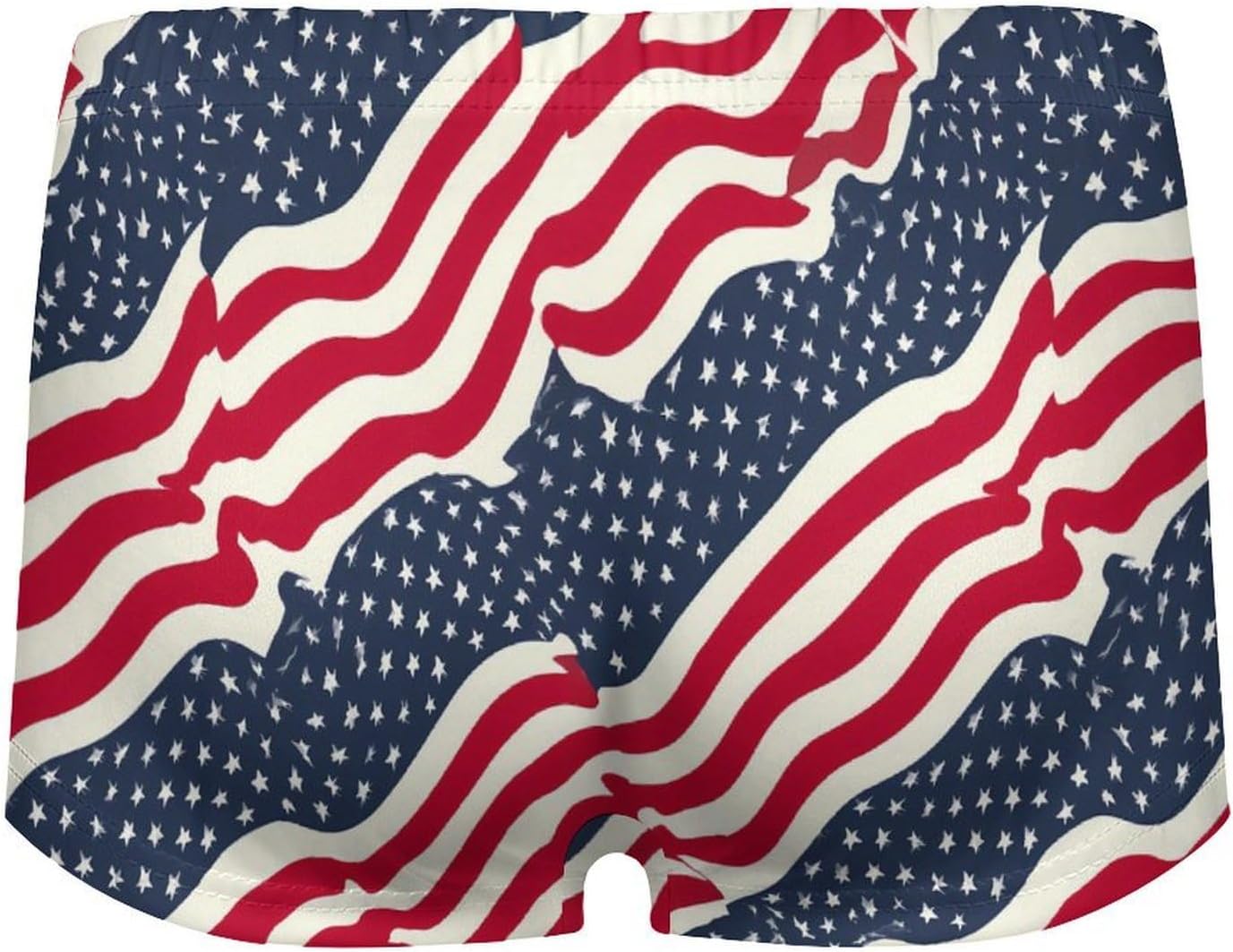 Waving U.S. Flag Funny Women's Boxer Briefs Breathable Underpants Trunks Stretch Underwear