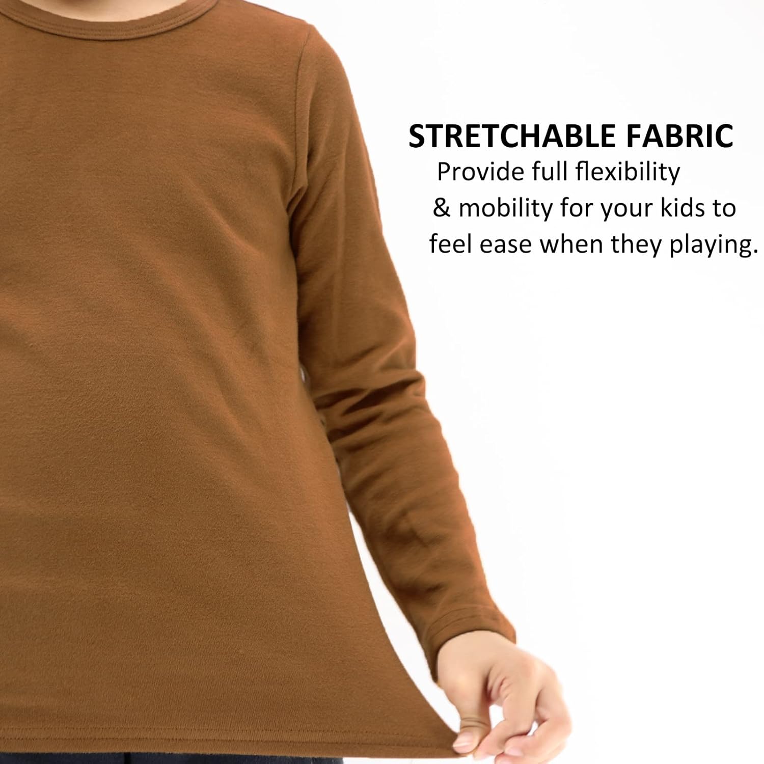 Toddlers Long Sleeve T-Shirt Soft Cotton Top Tees for Girls and Boys 1-Pack - Image 3