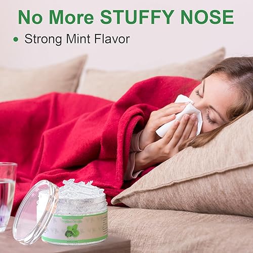 Miniatura 3 de Cristales de mentol de 2 onzas, 100 % puros de menta orgánica, ideales para hacer vapores de ducha, cremas y jabones