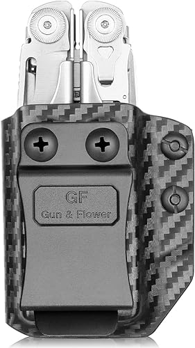 Kydex - Funda multiherramienta para cuero de alta tensión, se adapta a LEATHERMAN Surge multiherramienta, multiherramienta no incluida (negro),