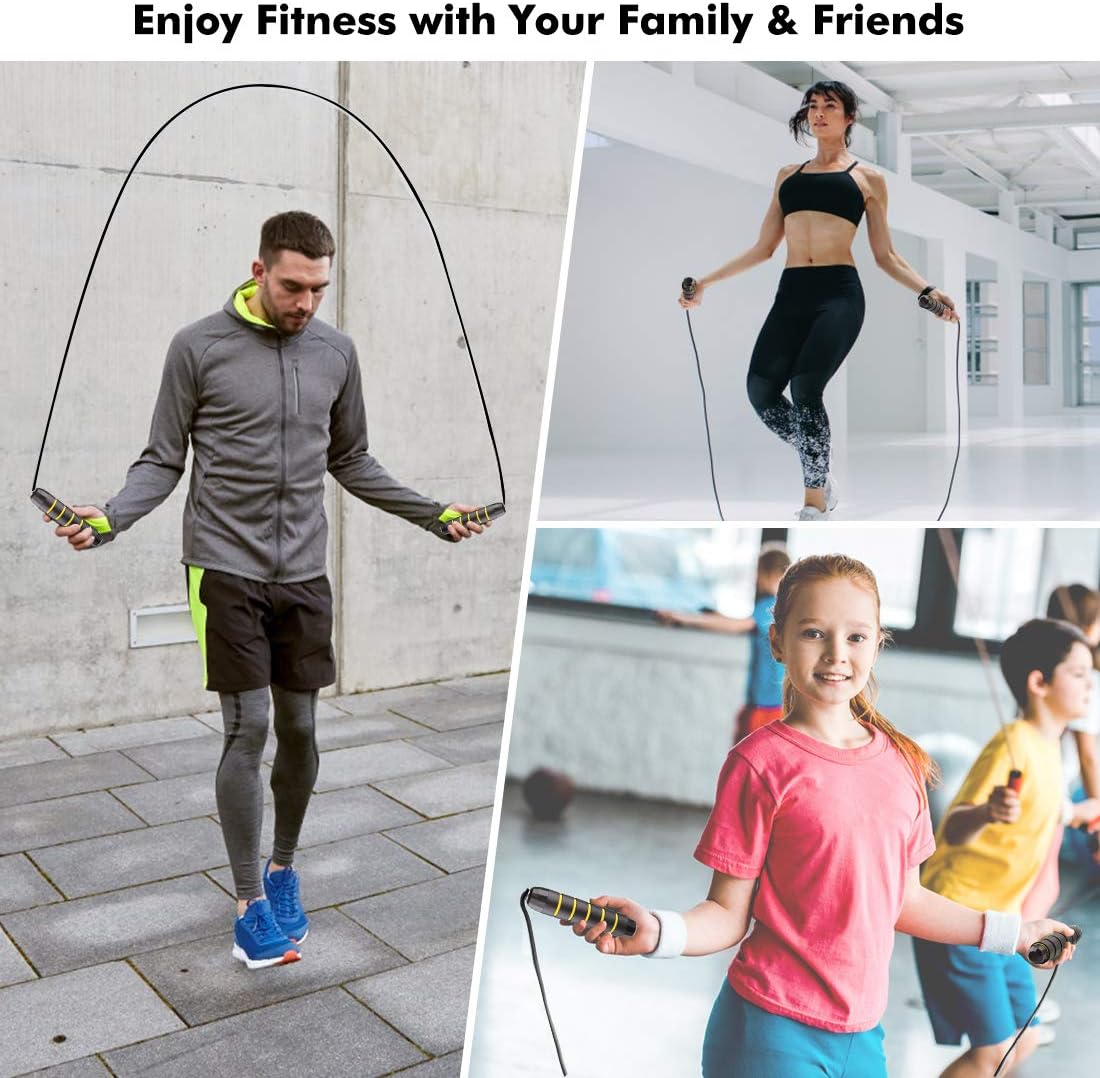 AUOPLUS Ab Wheel Roller, 3.5'' Ab Roller Wheel Home Gym Equipment for Abs Workout, Exercise Roller Wheel Kit with Jump Rope and Knee Mat for Men Women Abdominal Roller