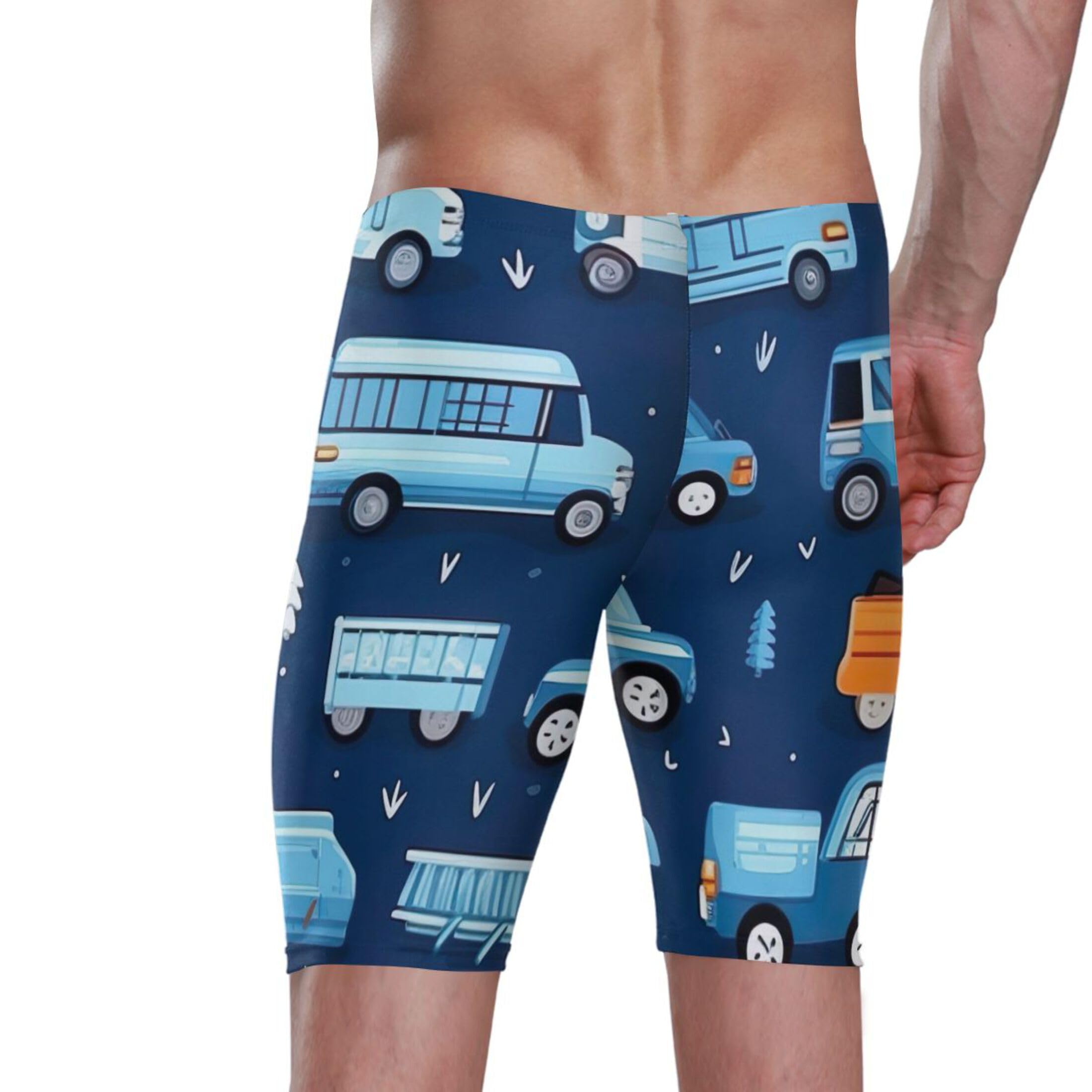 UMIRIKO Cute Car Men's Swim Jammers Racing & Training Swimsuit Fast, Flexible,Comfortable XXXL B0400852, 3X-Large