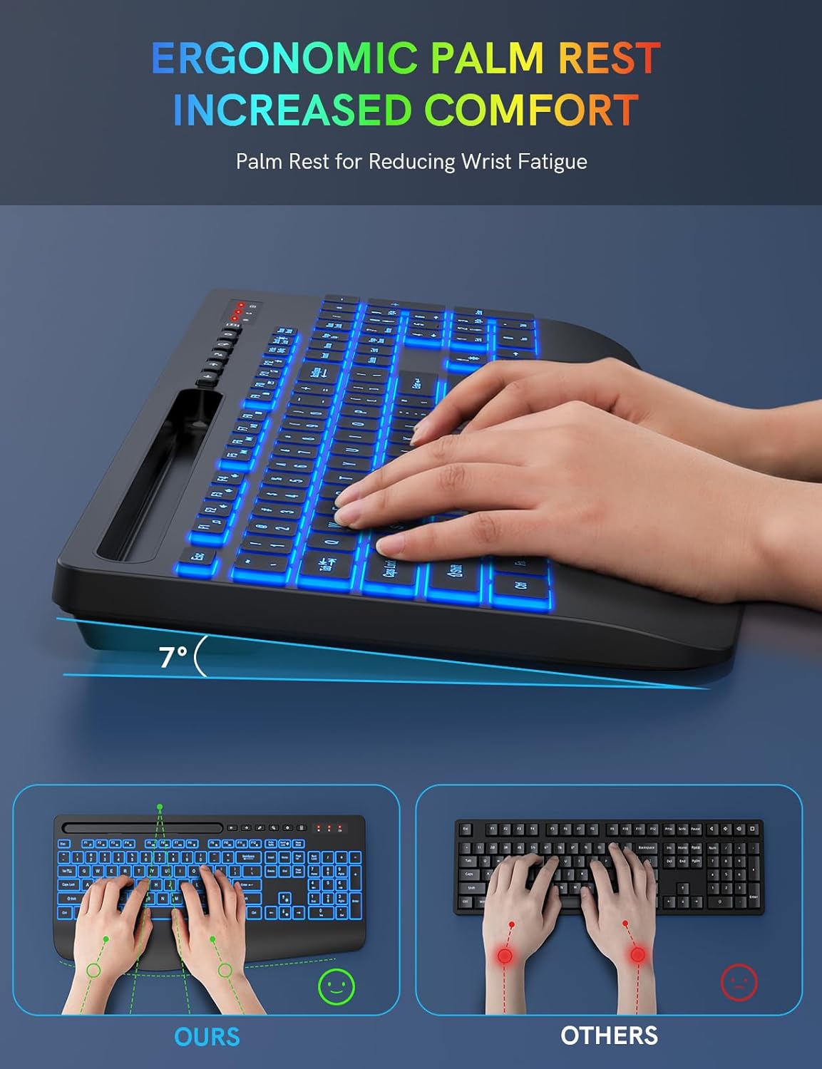 Trueque Wireless Keyboard backlight brightness control