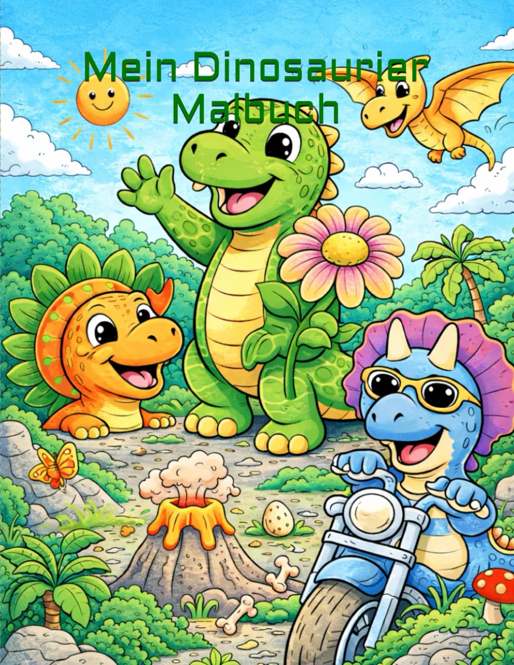 Mein Dinosaurier Malbuch