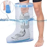 Vista 8 de Waterproof Extra Wide Leg Cast Cover for Shower with Non-Slip Bottom for Leg Cast Protector for Surgery Wounds, Bandage, Large Cast, Knee