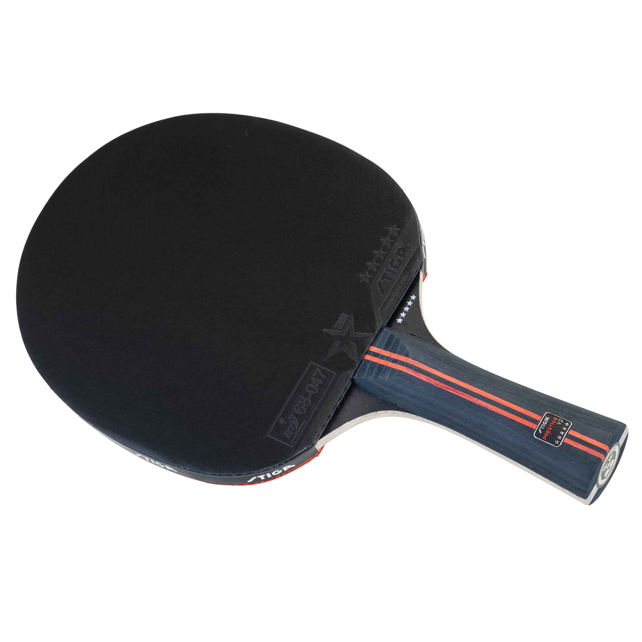 STIGA Prestige V2 Racchetta da Ping Pong a 5 Stelle – Alta Velocità, Telaio 5 Strati, Impugnatura Concava, ACS + WRB, Gomma ITTF, Spugna 2.0 mm