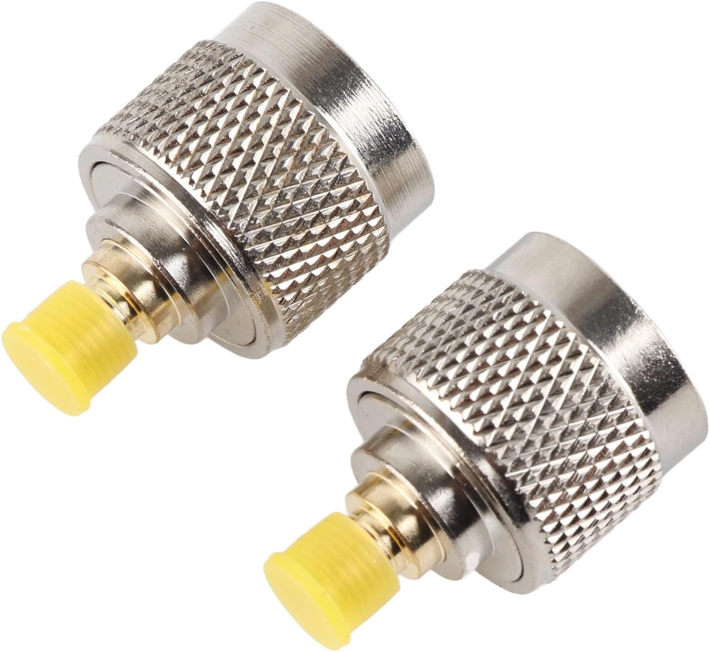 2 Pieces RF Plug Coaxial Adapter N Male to SMA Female Test Converter 0-6GHz Frequency Copper Gold Plated