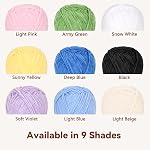 Reessy Skinny Chenille Yarn for Crocheting - 6 Pack of 50g/158yd (948yd Total) - Soft Matte Thin Chenille CYC #2 - Fine Weight Baby Yarn for Plush Toys, Baby Blankets & Small Crafts(Soft Pink)