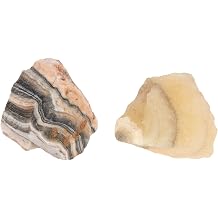 ANAYA AGATE 2 Pcs Raw Crystals Rough Gemstones w/Authenticity Card, Velvet Pouch - Large 1.252.0" Raw Stones for Tumbling, Cabbing, Polishing, Cutting Natural Healing Crystals for Home Decor, DIY Stones