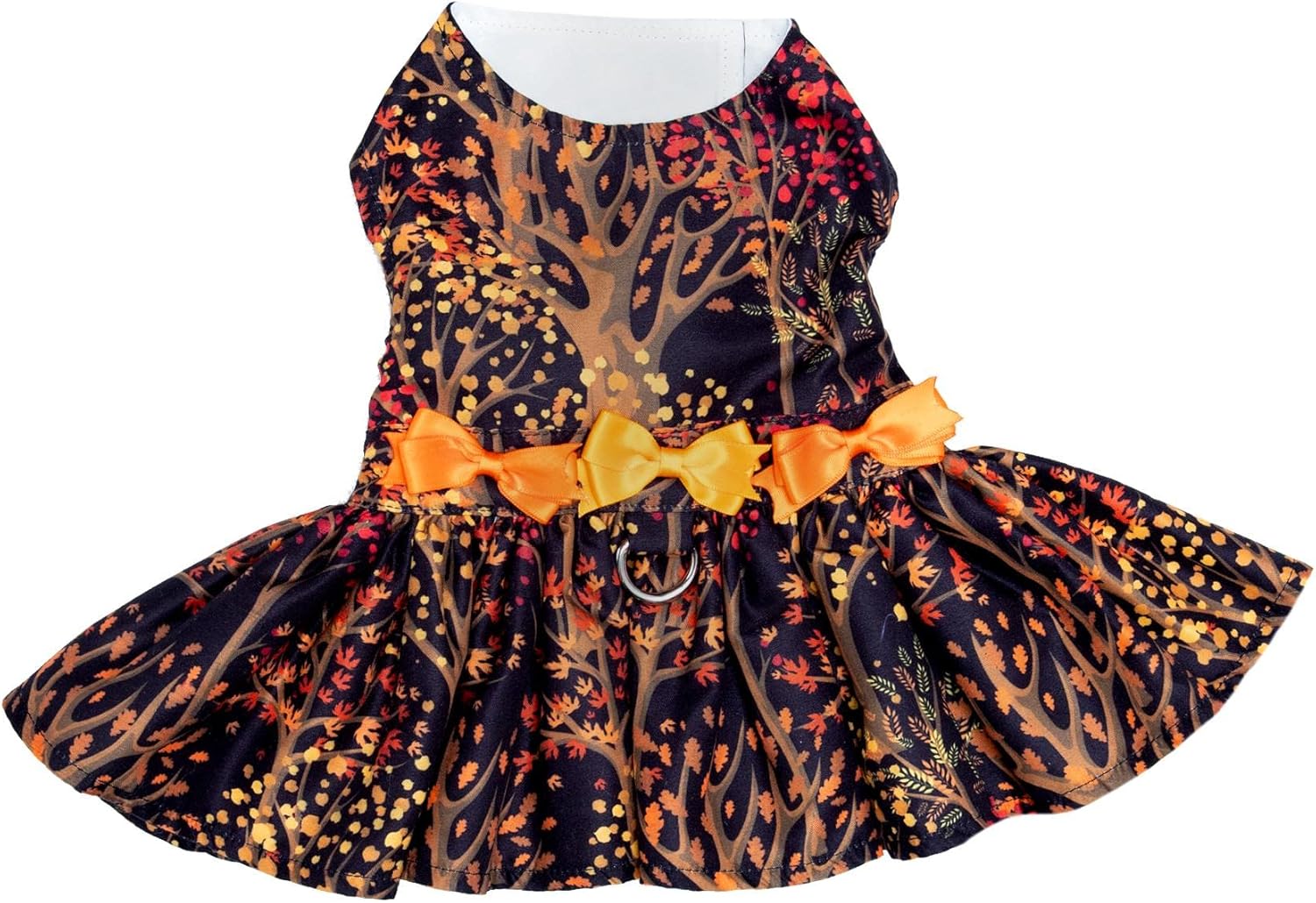Fall Leaves Harness Dress with Matching Leash (Small)