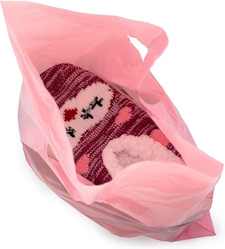 Miniatura 2 de Stephanie Imports Made In USA - Paquete de 125 bolsas de plástico rosa brillante (12 x 15 pulgadas) con asas troqueladas