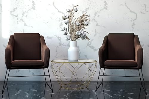 Miniatura 8 de LeisureMod Malibu - Mesa de centro moderna octágono con tapa de cristal con base geométrica dorada Oro,Rojo -,https://www.amazon.com/dp/undefined