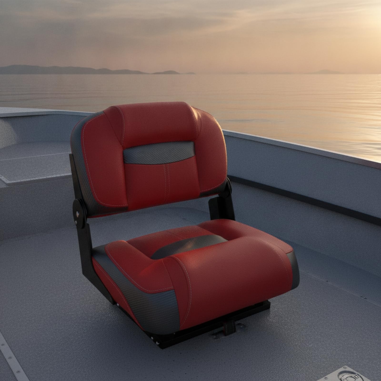 Sedile con Schienale Imbottito Confortevole Sedia da Barca Impermeabile per Pescatori, Yacht, Grigio, Bianco, style to 3