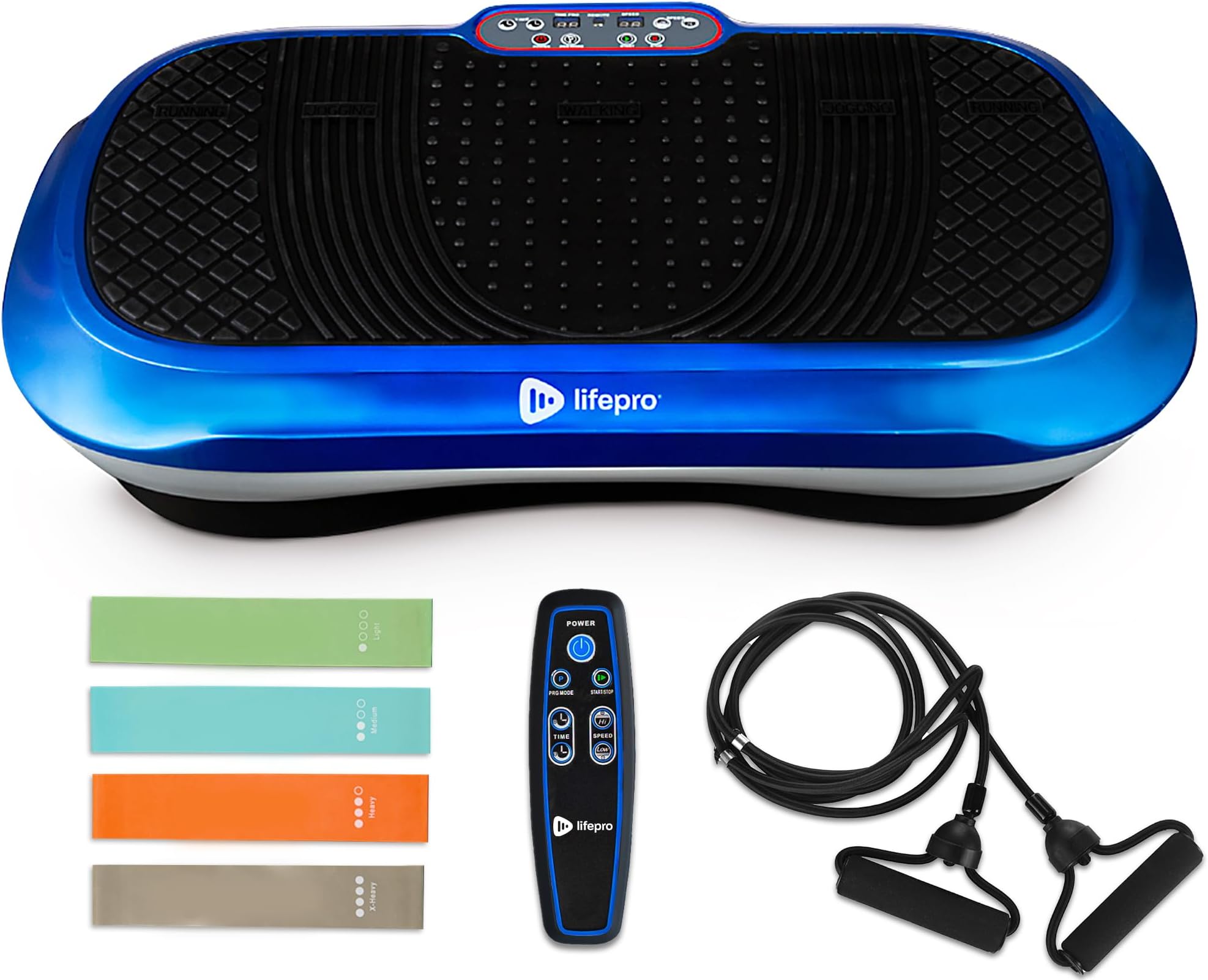 LifePro Vibration Plate Exercise Machine For Lymphatic Drainage | Waver | 99 Speed Levels & 9 Program Mode | Full Body Exercise Machine For Home Use | Resistance Bands & Remote