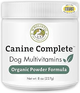 Wholistic Pet Organics Canine Complete - Dog Multivitamin Powder - 8 oz - Daily Dog Vitamins and Supplements for Homemade Food - Immune System, Skin, Coat & Overall Health - All Breeds - 22 Scoops
